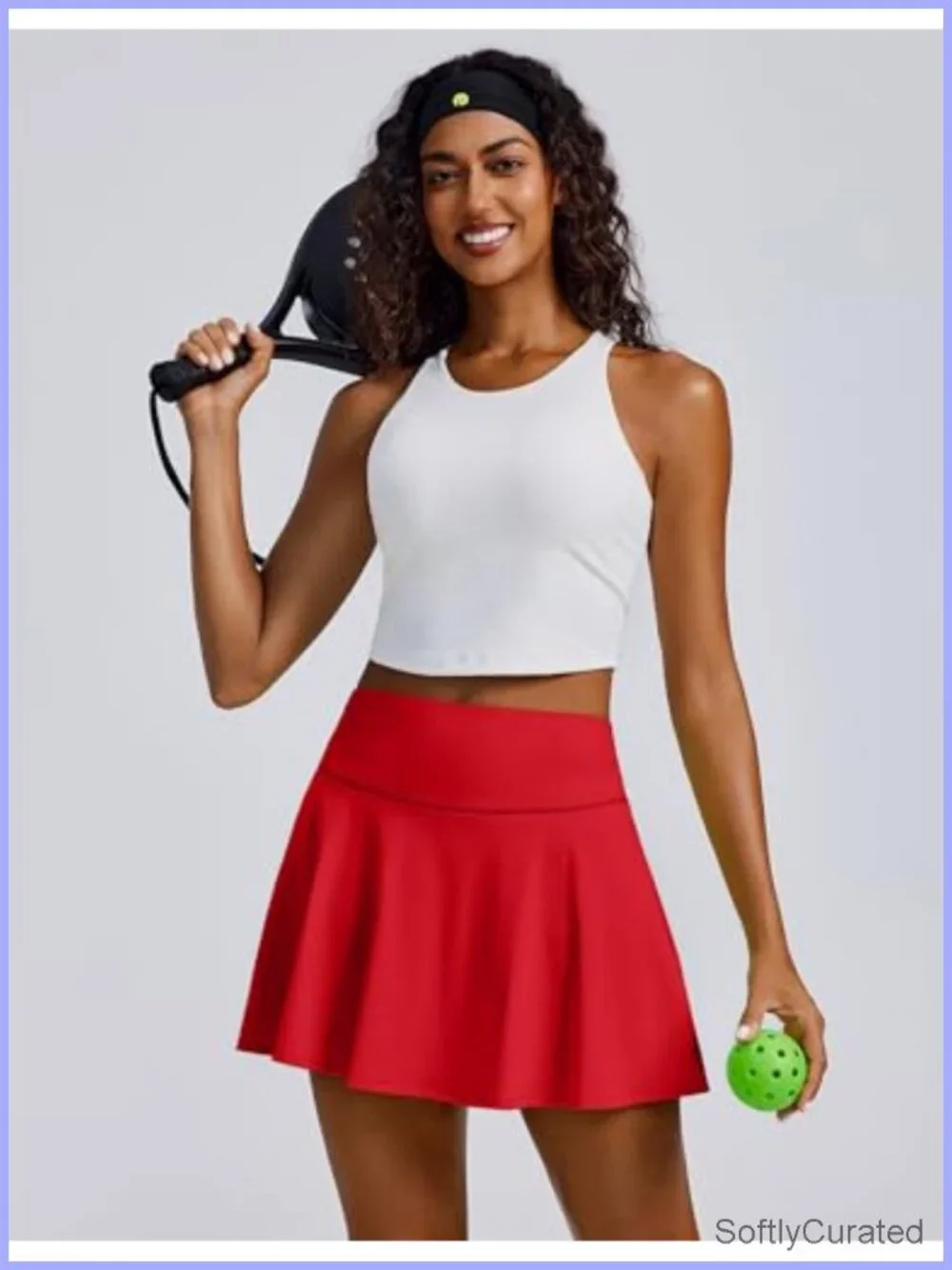Pleated Tennis Skort with Pockets High Waisted Mesh Liner Quick-Dry Athletic